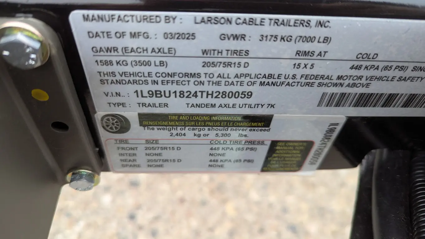 2026 Drive Trailers 7′ x 14′ 7000# Tandem Utility Trailer