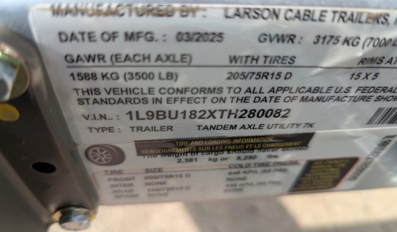 2026 Drive Trailers 7′ x 14′ 7000# Tandem Utility Trailer full