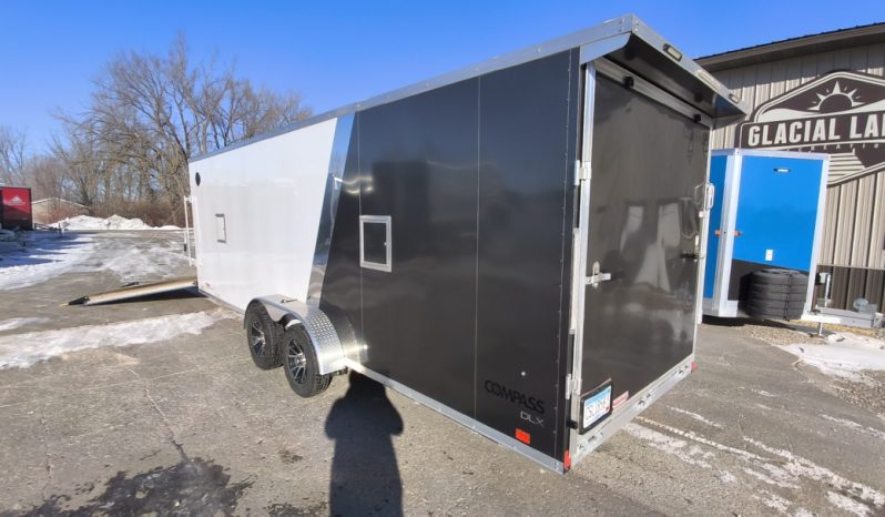 2022 Compass 7 x 27 Aluminum Enclosed Snowmobile Trailer full