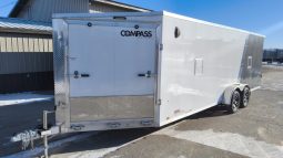 2022 Compass 7 x 27 Aluminum Enclosed Snowmobile Trailer full