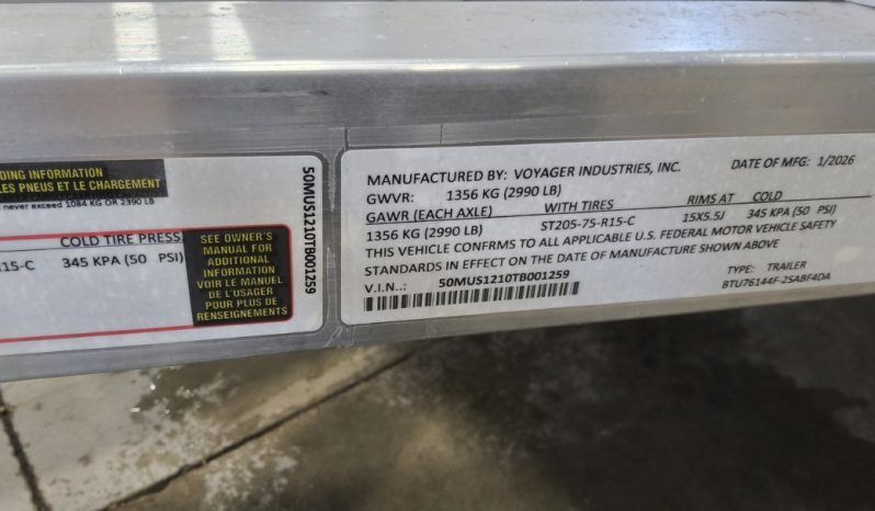 2026 Bear Track BTU76144F  76″ wide x 12′ Long Utility Trailer full